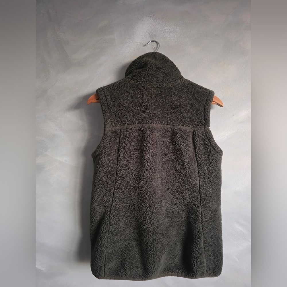 The North Face Women's M Campshire Fleece Sherpa Vest Jacket Green Full-Zip - Picture 4 of 7